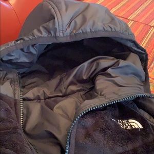 North Face reversible black jacket coat warm
